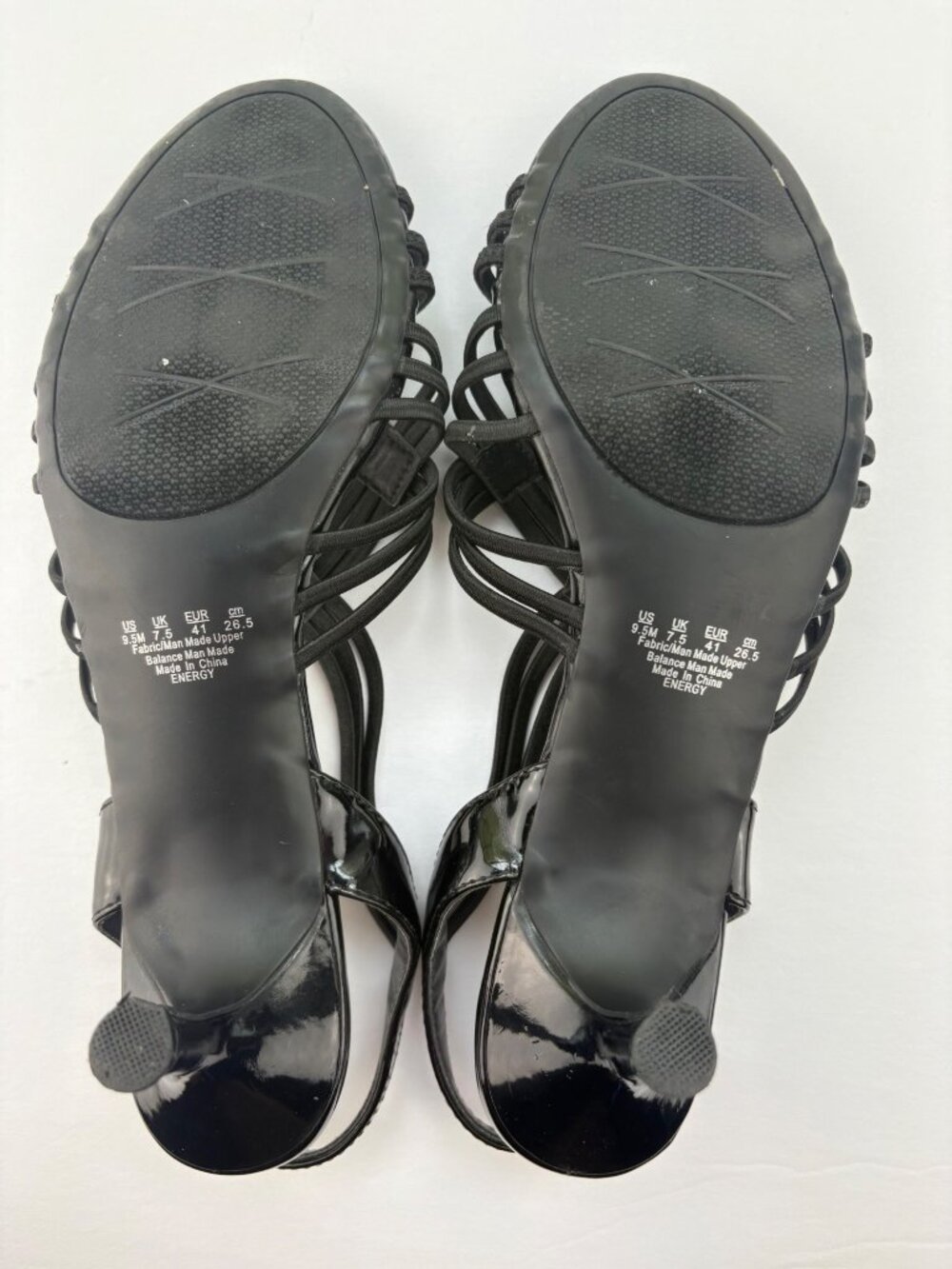 Naturalizer Black Patent Strappy Slingback Kitten Heels Sandal Size 9.5 M - Picture 9 of 10